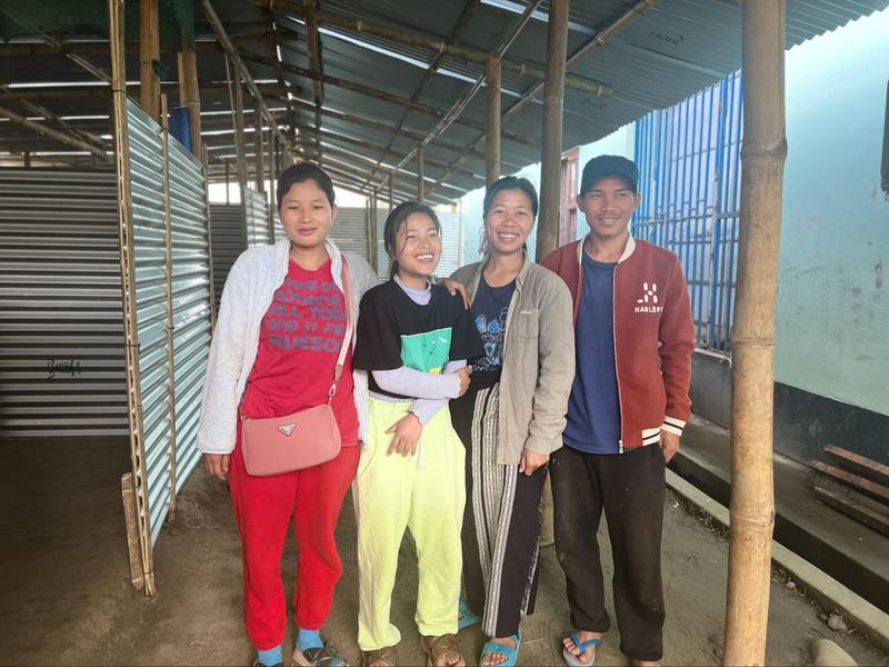 (L-R)Achong, along with her colleagues Siamkim, Julie and Jonathan at the school they’ve built themselves